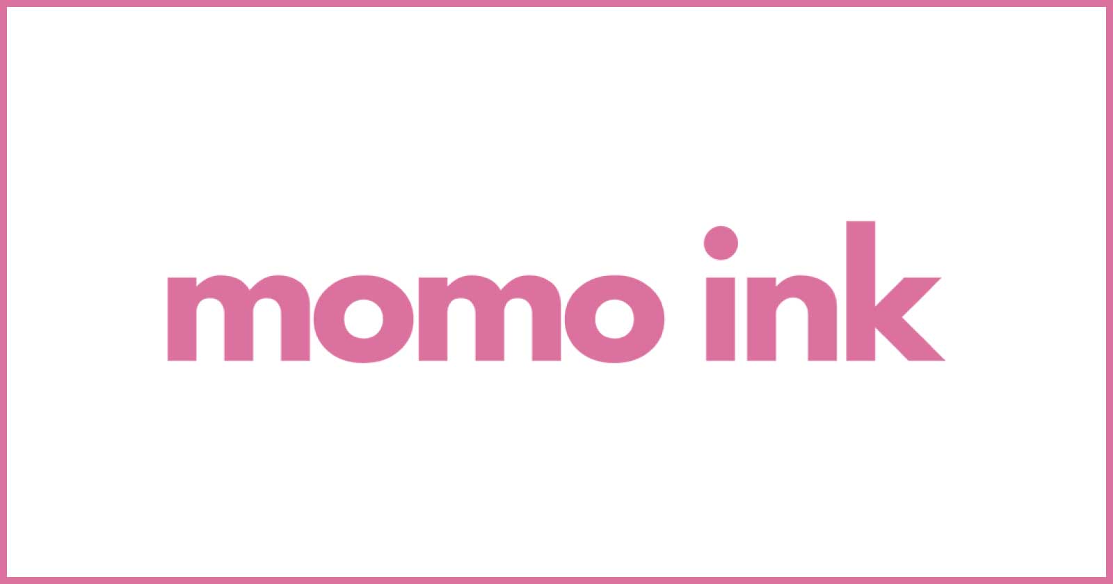 ピンク色のmomo inkロゴ